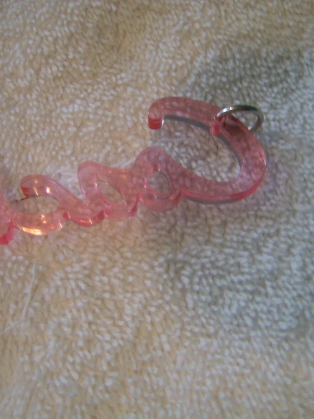 AUTHENTIC COACH COACH ACRYLIC SCRIPT HANG TAGS  1 PINK/1SMOKE    EUC - Picture 6 of 10